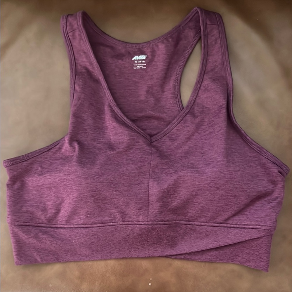 Avia Purple Sports Bra with Racerback Design